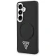 Guess Embossed Ring Triangle Logo MagSafe Case for Samsung Galaxy S26 - Black