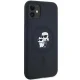 Karl Lagerfeld dėklas iPhone 11 / XR Silicone Karl & Choupette MagSafe, juodas