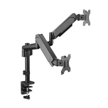 Hismart dvigubas monitoriaus laikiklis 17"-32" su spyruokle, juodas