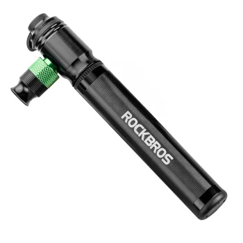 Dviračio pompa Rockbros HQ-75D-CO2 rankinė ir CO2, 110 PSI, juoda