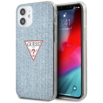 Guess iPhone 12 mini dėklas Jeans Collection, mėlynas