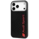 Audi iPhone 17 Pro Max dėklas R8 Carbon Fiber MagSafe, juodas