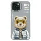 Dėklas Nimmy Cool&Cute 2.0 Bear skirtas iPhone 15 6.1\", pilkas