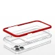 Telefono dėklas iPhone 13 Pro Max Hybrid Armor Clear 3 in 1, raudonas