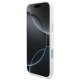 BMW M Silicon Horizontal Line MagSafe dėklas iPhone 17 Pro Max, baltas