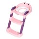 ECOTOYS Potty Training Toilet Seat with Step Ladder for Kids, Pink