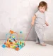 Edukacinis medinis traukiamas žaislas su labirintu ir gyvūnais