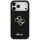 Guess Silicone Big 4G Script dėklas, skirtas iPhone 17 Pro Max, juodas