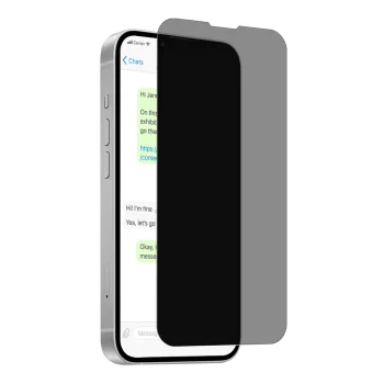 Apsauginis grūdintas stiklas Puro Privacy, skirtas iPhone 16e / 17e