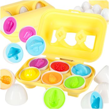 Educational Shape Sorter Matching Eggs Montessori Toy 6pcs