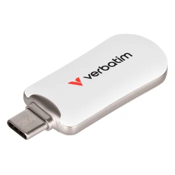 USB atmintinė Verbatim Plectra 128 GB USB-C USB 3.2 Gen 1 balta 30229