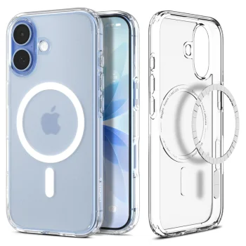 Spigen Ultra Hybrid Mag dėklas, skirtas iPhone 17, su MagSafe, baltas