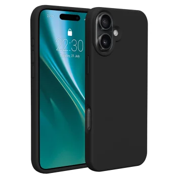 Etteri Silicone Case dėklas skirtas iPhone 16 Plus juodas