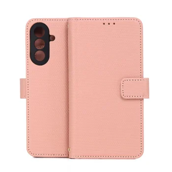 Atverčiamas dėklas Smart Triangle skirtas Samsung Galaxy A17 4G / 5G / A26 5G, rožinis