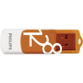 USB atmintinė Philips Vivid Edition 128 GB USB 2.0, balta / oranžinė