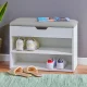 ModernHome CHXG01 batų spintelė su suoliuku, balta/pilka