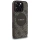 Guess iPhone 16 Pro Max dėklas 4G Circle Classic Logo MagSafe, rudas