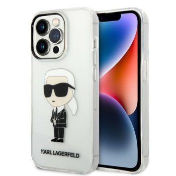 Karl Lagerfeld Ikonik Karl skaidrus dėklas, skirtas iPhone 14 Pro