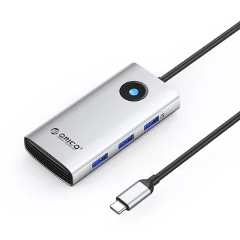 Dokavimo stotelė Orico PW11 6-in-1 USB-C HDMI 4K 30Hz USB-C PD 100W USB 3.0 sidabrinė