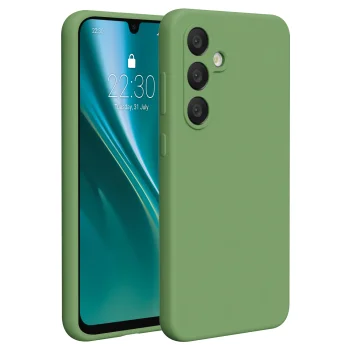 Etteri Silicone Case dėklas Samsung Galaxy S24 FE, šviesiai žalias