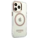 Guess Metal Outline Magsafe dėklas skirtas iPhone 13 Pro Max, auksinis
