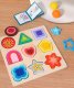Medinė Montessori formų rūšiuoklė, edukacinis žaislas, 30x30 cm