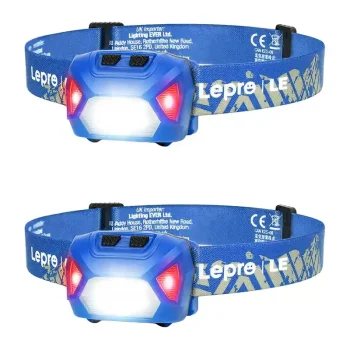 Lepro 320014-B-2 galvos žibintuvėlis, 2 vnt., 300 lm, IPX4, mėlynas
