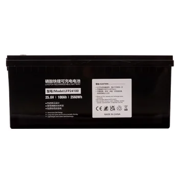 Ličio geležies fosfato akumuliatorius LiFePO4 25.6V, 100Ah, 2560Wh, juodas
