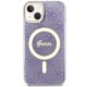 Guess IML 4G Gold Stripe MagSafe dėklas iPhone 14, violetinis