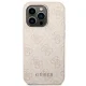 Apple iPhone 14 Pro Max 6,7\" Guess 4G Metal Gold Logo Case Cover (GUHCP14XG4GFPI), Pink