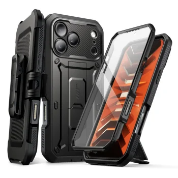 Supcase Unicorn Beetle Pro dėklas iPhone 18 Pro / 17 Pro, juodas