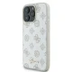 Guess dėklas iPhone 16 Pro telefonui Peony Script Logo MagSafe, baltas