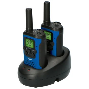 Alecto FR175BW Walkie Talkie Set of 2, 7 km Range, Blue/Black