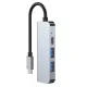 USB-C šakotuvas Tech-Protect V2 4in1 (HDMI, USB 3.0, USB 2.0, USB-C), pilkas