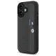 BMW dėklas skirtas iPhone 16, M Perforated Tricolor Detail Line, pilkas