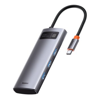 Baseus 5-in-1 USB-C šakotuvas (3x USB 3.0, HDMI, USB-C PD) 74568