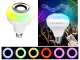 LED RGB lemputė E27 su Bluetooth garsiakalbiu ir nuotolinio valdymo pultu