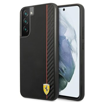 Ferrari On Track Carbon Stripe dėklas Galaxy S22+, juodas