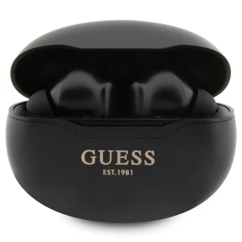 Guess Classic EST TWS Bluetooth Headphones with Charging Case, Black