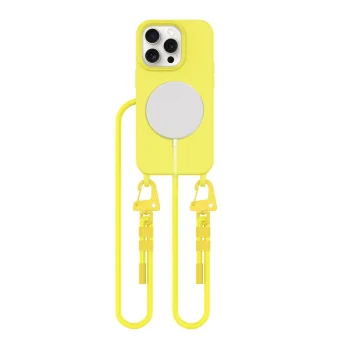 Tech-Protect dėklas iPhone 15 Pro MagNecklace MagSafe, geltonas