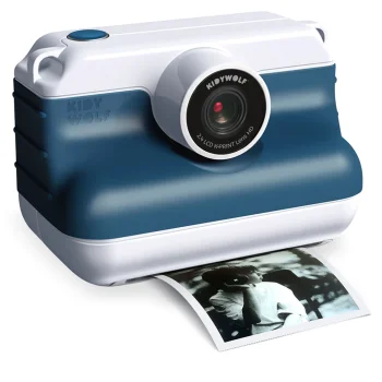 Kidywolf K-PRINT 418270 Instant Camera with Selfie Function, Blue