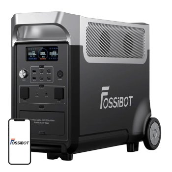 FOSSIBOT F3600 Pro 3600W 3840Wh nešiojama energijos stotelė, juoda