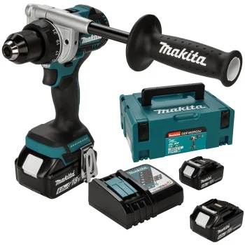 Akumuliatorinis gręžtuvas-suktuvas Makita DDF492RG3J, 18V, 3x 6.0Ah