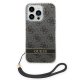 Dėklas iPhone 14 Pro Guess 4G Print Strap, juodas