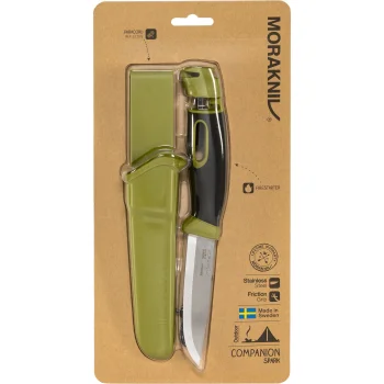 Morakniv Companion Spark 13570 turistinis peilis su skeltuvu, žalias