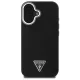 Guess Grained Triangle MagSafe dėklas skirtas iPhone 16, juodas