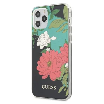 Guess iPhone 12 Pro Max Case Flower Collection, Black