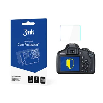 Hibridinis apsauginis stiklas 3mk Cam Protection, skirtas Canon EOS 2000D (0.2 mm, 7H)