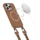 Tech-Protect iPhone 15 Pro dėklas MagNecklace MagSafe, ruda