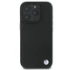 BMW iPhone 16 Pro Max dėklas Signature Leather Diamond, juodas